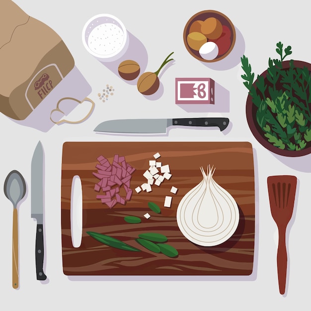 Zestaw przypraw i składników